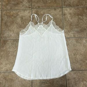 White Lace Spaghetti Strap Cami Size S/M
